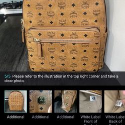 Mcm Backpack Cognac Authentic