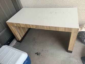 Wood Desk with White Top