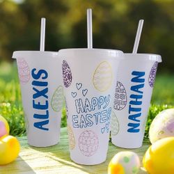 Personalized Easter cups - Easter Basket Filler - Easter Gift