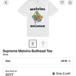 Supreme Melvins Bullhead Tee White (Medium)