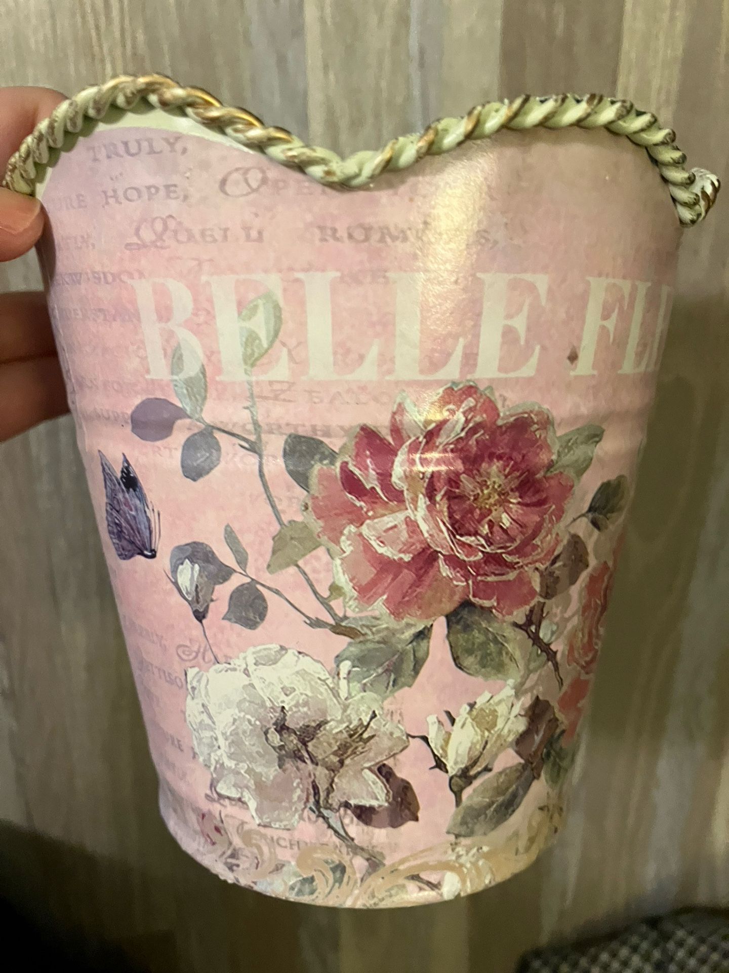 🌸 "Belle Fleur" | French Inspired Flower Tin Planter Pot