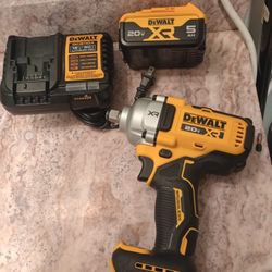 New Dewhalt 1/2" Impact Wrench with Battery and Charger - Firm Price 