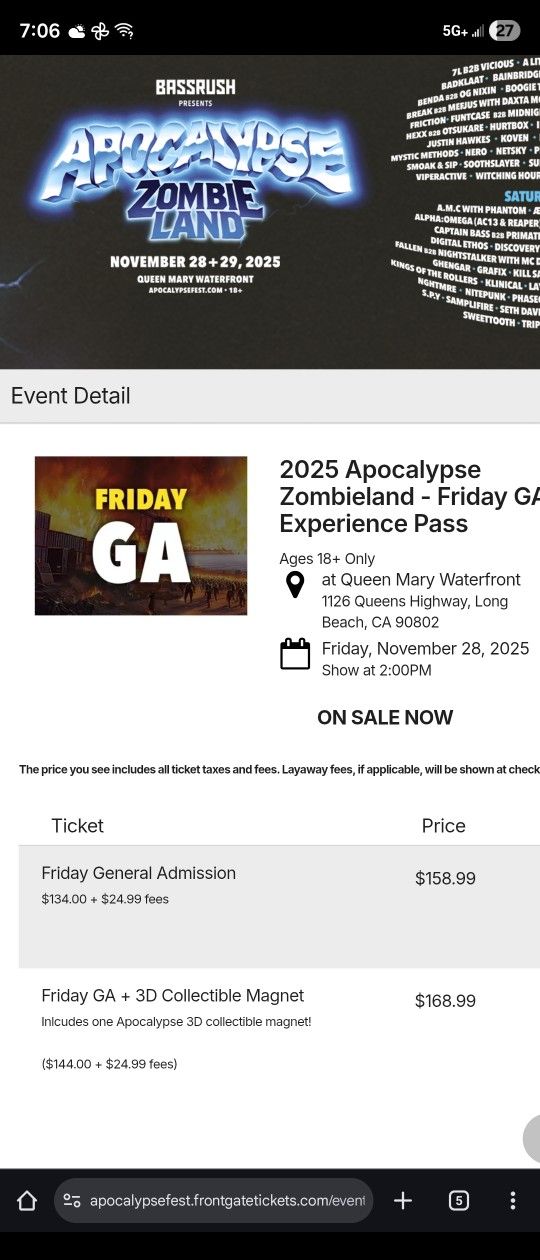 Friday Apocalypse ZombieLand GA