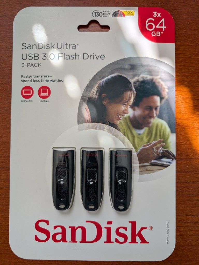 SanDisk Ultra USB 3.0 Flash Drive 3-Pack