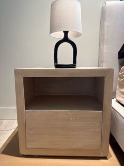 2 Light Oak Nightstands by City Furniture - Pottery Barn Cayman Nightstand Dupe