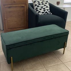 Emerald Storage Ottoman 