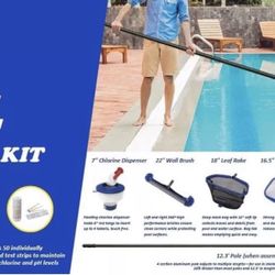 8-Piece Pool Cleaning Kit - Essential All-Season Tools