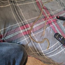 Gold Stainless Steel Chain And Bracelet 14k
