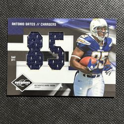  2009 Panini Donurss Limited Game Used GU 85 Jersey #2 Antonio Gates /25 SSP 