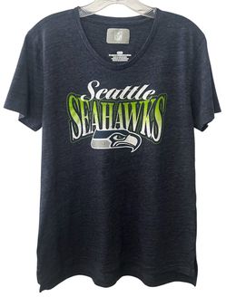 NFL Seattle Seahawks Women’s Medium Navy Scoop Neck Graphic T-Shirt