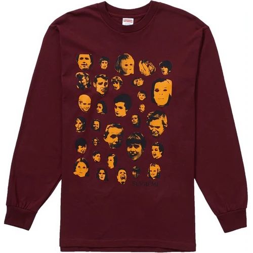 Supreme Faces L/S Tee Burgundy