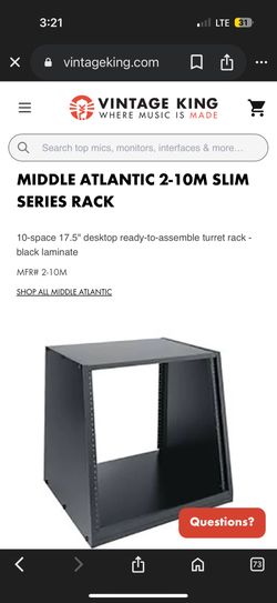 MIDDLE ATLANTIC 2-10M SLIM SERIES RACK