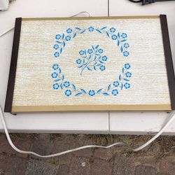 Vintage Warm O Tray Blue Cornflower Warming Tray