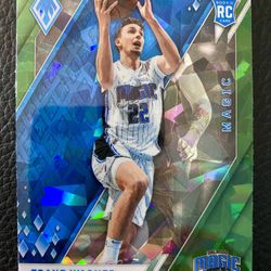 Franz Wagner 2021-22 Panini Chronicles Phoenix Basketball #674 BLUE GREEN CRACKED ICE ROOKIE CARD! MAGIC! 