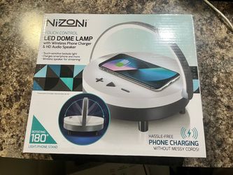 Brand New Nizoni LED Dome Lamp w/ Wireless Charger & Speaker – $5
