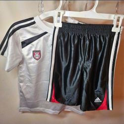 Adidas shorts and shirt set