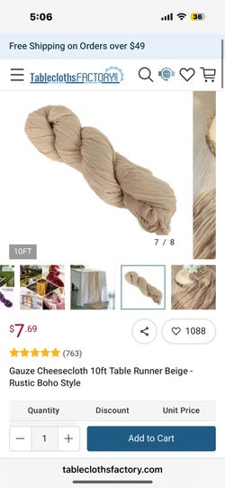 (10) Beige Tablerunners