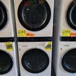 LG ThinQ WashTower Single Unit Front Load Washer 4.5 Cubic Feet  AND  Gas Dryer 7.4 Cubic Feet RD79