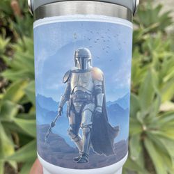 Custom Disney STAR WARS Mandalorian 30 oz Stanley tumbler Brand new with  hand carry handle. 30 Oz. IceFlow Tumbler with Flip Straw. FEATURES: Super  for Sale in Brea, CA - OfferUp