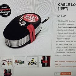 Cable Lock Alarm Security