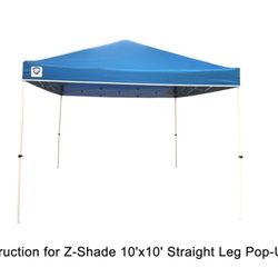 10 Ft  x  10 Ft Square Pop-Up Canopy