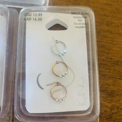 New - Never Used Nose Rings