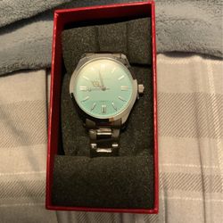 Women’s Peugeot Watch, Turquoise, Silver, Blue