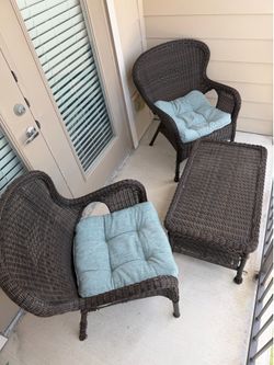 Wicker Table and Chairs