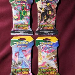 Pokemon Evolving Skies Sleeved Booster Pack Complete Art Set