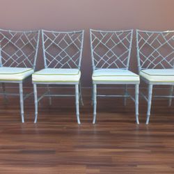 Mid Century Phyllis Morris for Kessler Industries faux bamboo dining chair. 