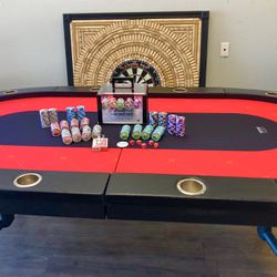 Ipoker Table Folding With Brand New Chip Set! 