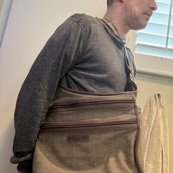 Men’s BAEKGAARD Cross-Body Messenger Bag & Wallet Set
