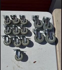 14 Strongway Metal-and-Rubber Swivel Casters