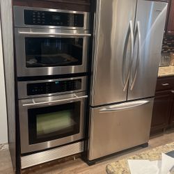 Kitchenaid Fridge And Jennair Oven And Microwave 