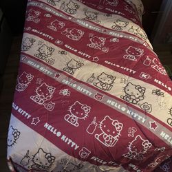 Hello kitty reversible Comforter- Twin/full