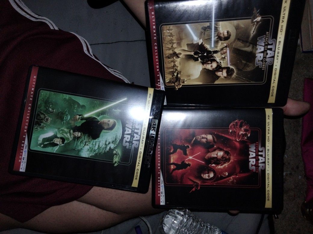 3 Star Wars Movies ($15 each or $30 for all 3) II Attack Of The Clones + III Revenge Of The Sith + Return Of The Jedi