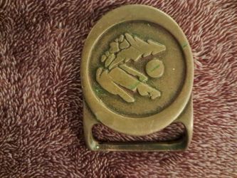 Vintage 1979 Tech-Ether Guild “Aspen” Solid Brass Belt Buckle – Rare