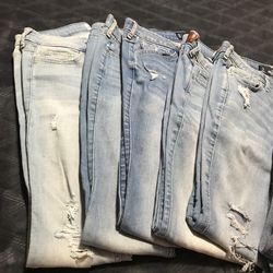  6 Pantalones Hollister Excelentes Condiciones súper Skinny 