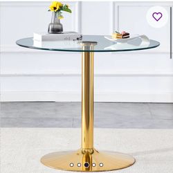 All modern Glass Gold Table Round Table 