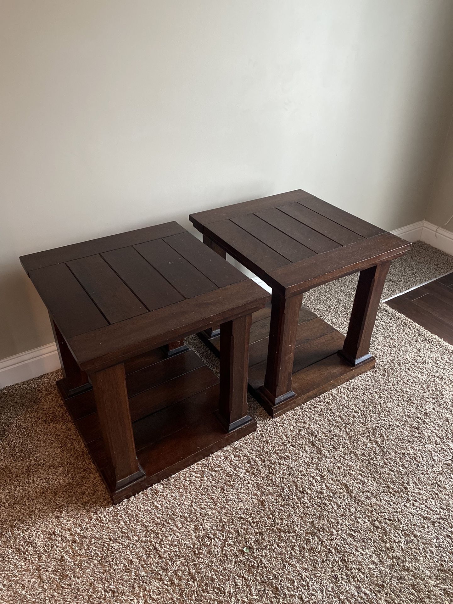 2 Mahogany End Tables