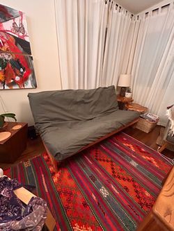 Full Size Futon Mattress with 100% Cotton Cover (wood frame NOT for sale)