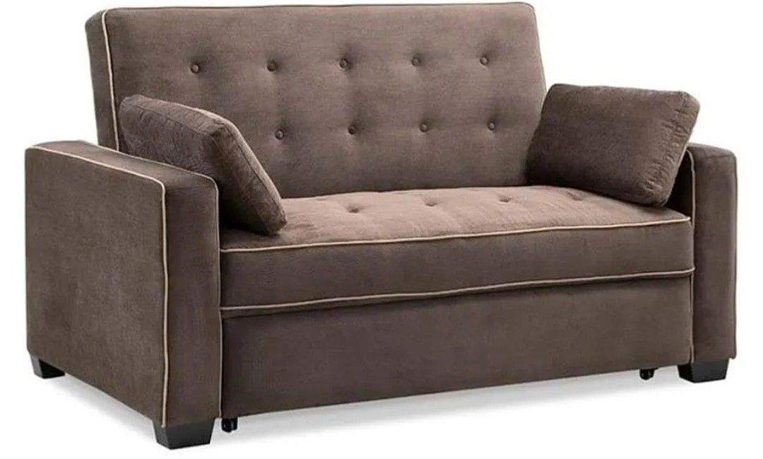 Convertible Full Size Loveseat Bed In Java