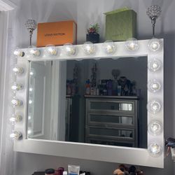 White Vanity Mirror 
