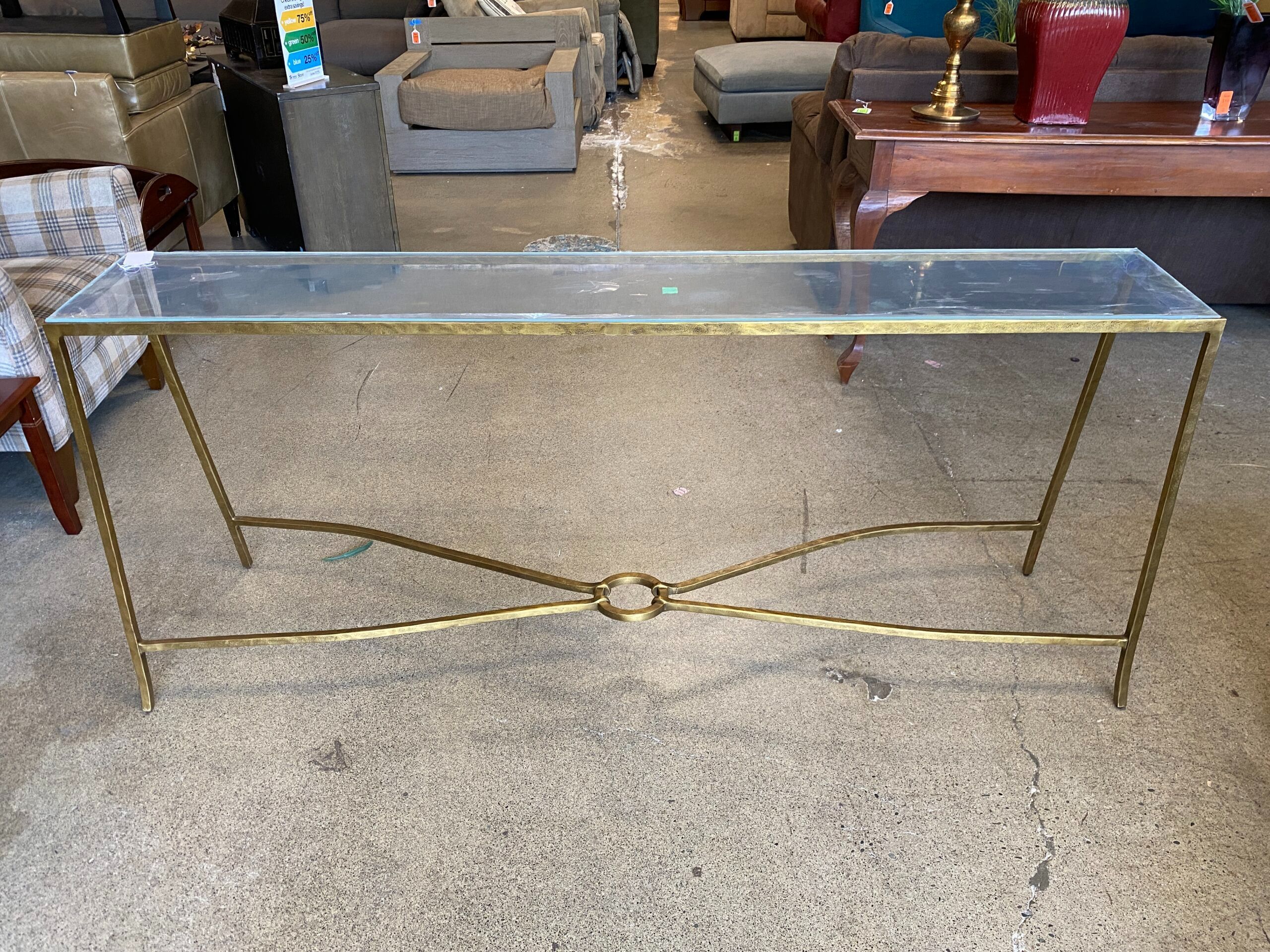 RESTORATION HARDWARE Josephine Glass Console Table