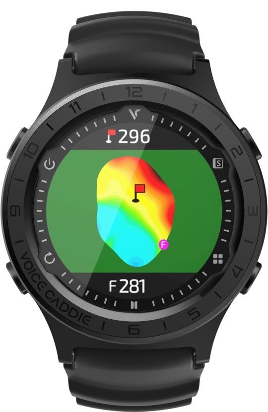 Voice Caddie A3 Lightweight Hybrid Golf GPS Watch | Slope Mode, Color Touchscreen, Green Undulation | 40,000 Worldwide Preloaded Courses | Unisex Golf