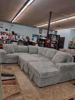 🔥Hot Deal🔥Brand New Corduroy Sectional Couch with pull out bed  & Storage Chaise $1599,  Payment available, Delivery available