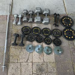 Mixed Weights Dumbbells and Plates