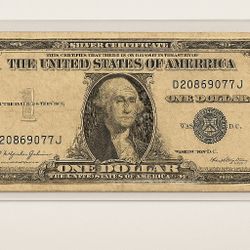 Vintage 1935 $1 Silver Certificate Blue Seal – George Washington