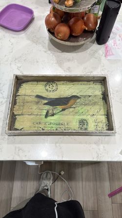 Vintage Style Distressed Wooden Tray