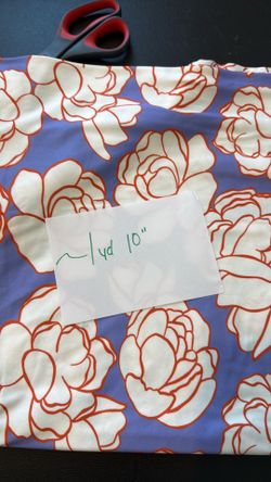 Stretch Poly Fabric purple and orange floral